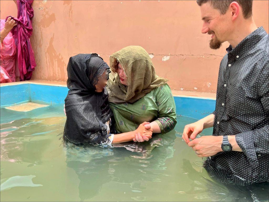 Baptising a local Pakistani believer who longs to know Jesus' blessing