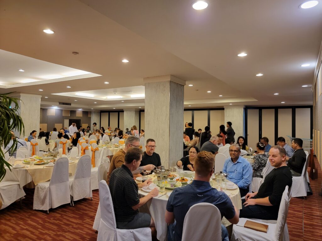 FATT Asia 2022 participants gathered for dinner in banquet hall